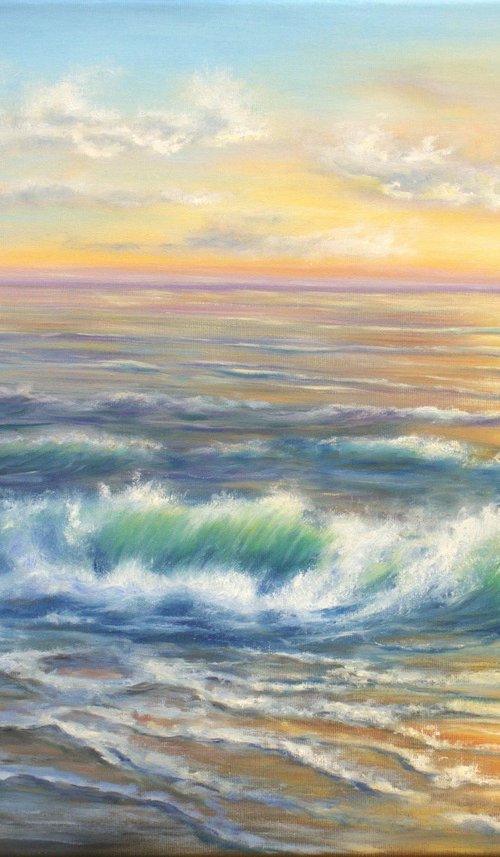 Ocean sunset by Ludmilla Ukrow