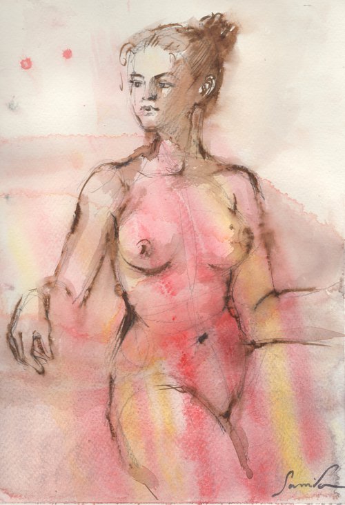 Nude art of woman by Samira Yanushkova