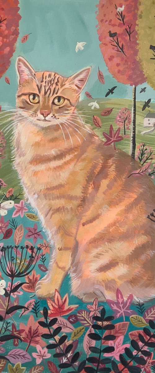 Ginger in the trees by Mary Stubberfield