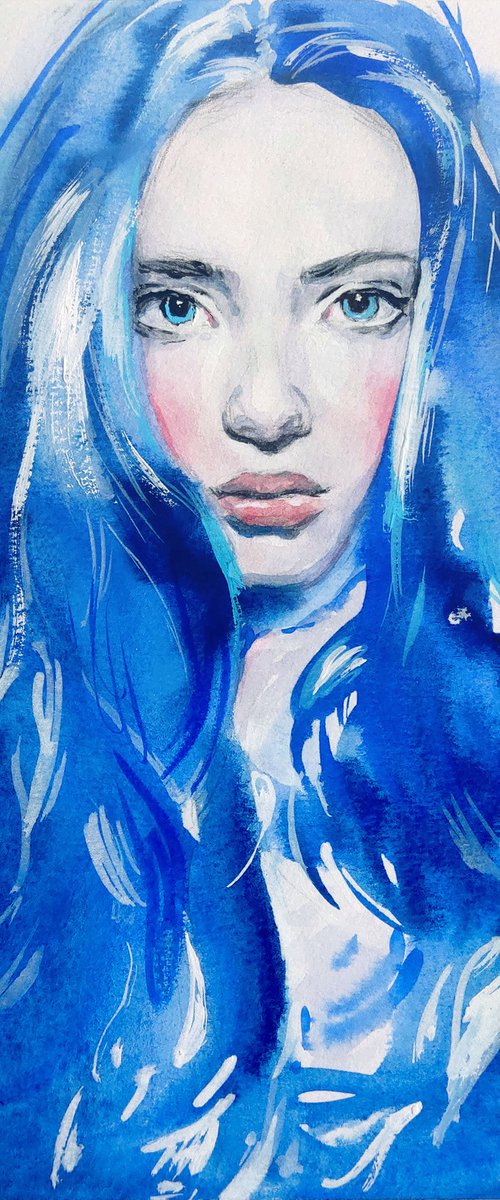 Big blue eyes by Daria Yablon-Soloviova