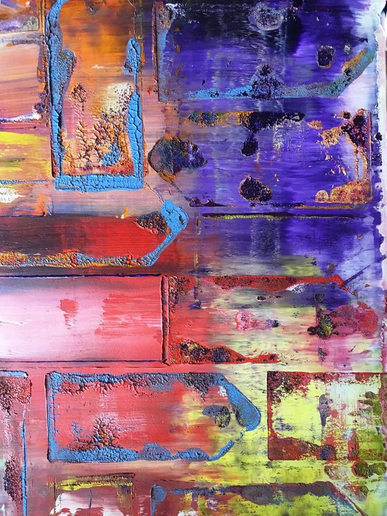 "Different Strokes" - Save As Series - Original PMS Abstract Diptych Oil Paintings On Recycled Wood - 32" x 28"