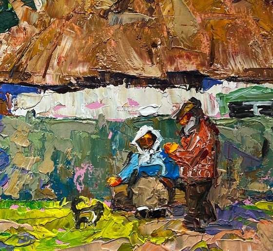 Quiet village conversation