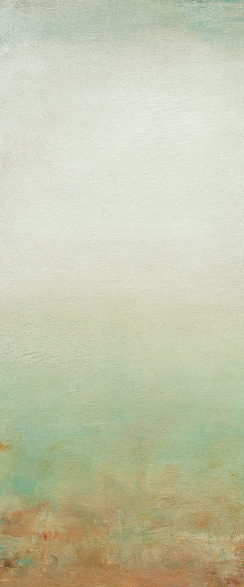 Aqua Beach 211005, minimalist abstract earth tones by Don Bishop