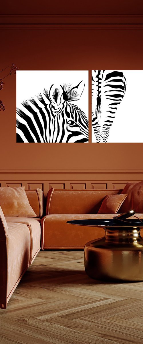 ZEBRA- MODERN WALL ART by Nicolas GOIA