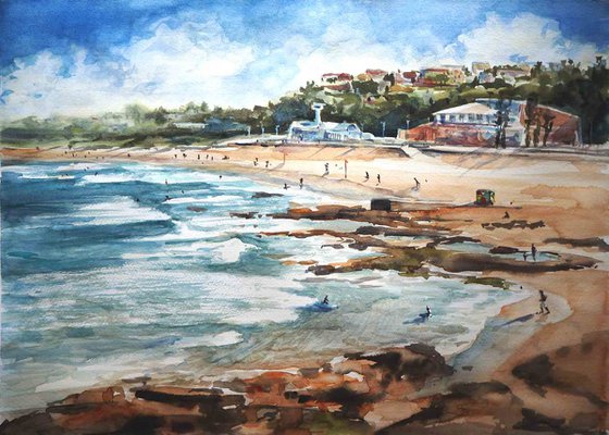 Sydney Maroubra Beach – Original watercolour