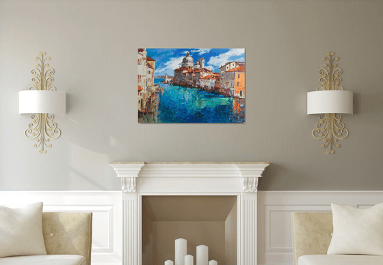 Venice Italy  - Italian impasto Landscape painting