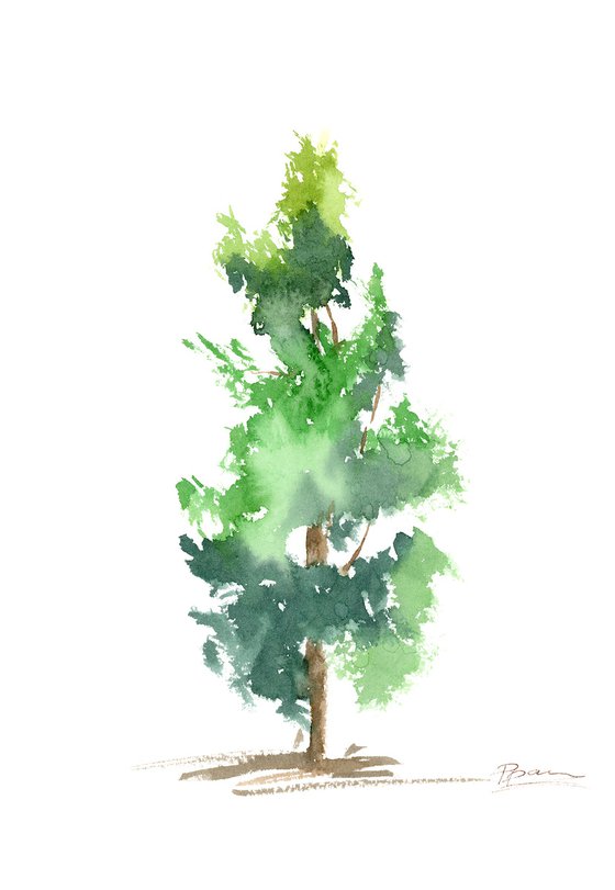 Set of 2 Tree Paintings