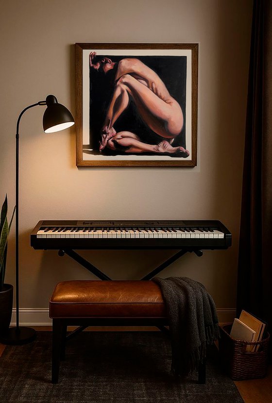 Within Myself - Female Nude in Black Space