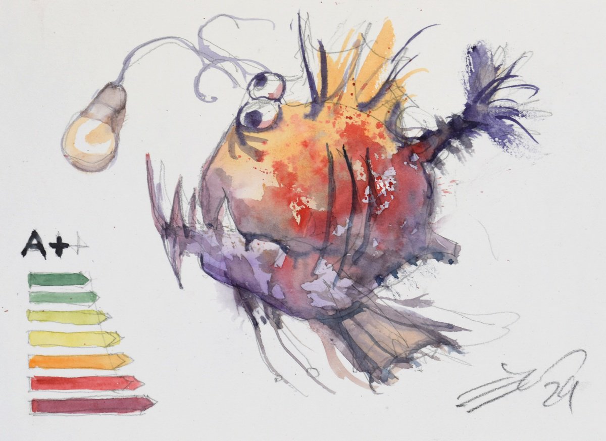 Fish ( A+)2 by Goran Zigolic Watercolors