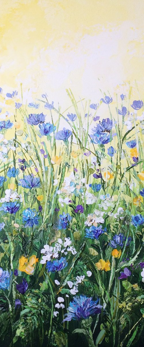 English Summer Meadow  -landscape by Colette Baumback