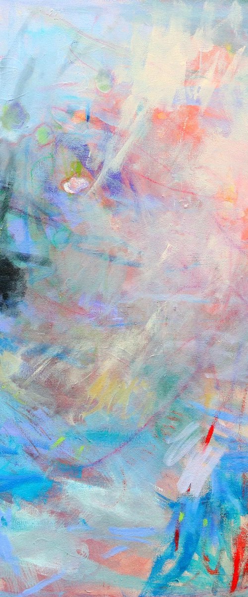 Seasons Change 30x30" Large Abstract Expressionist Painting on Canvas by Kerri McCabe
