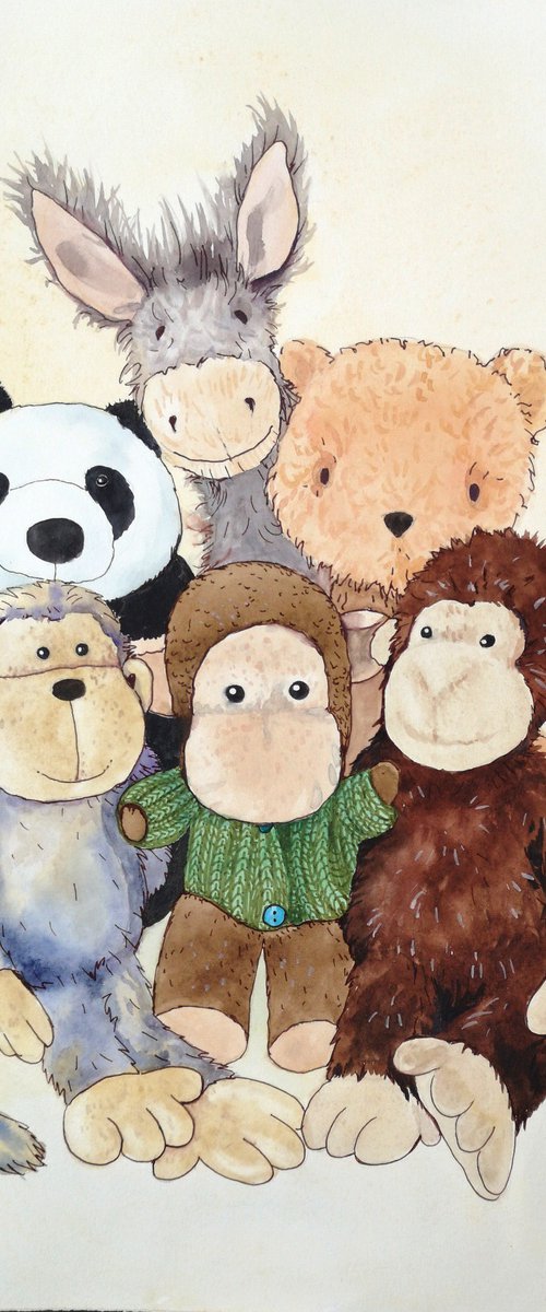COMMISSION soft toys by Olga Beliaeva Watercolour
