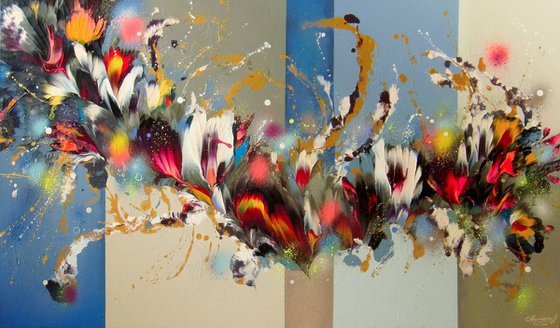 "Floral Embrace" LARGE Painting