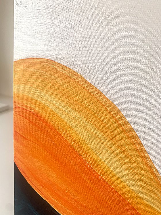 Amber Flowlines – Blue Orange Landscape