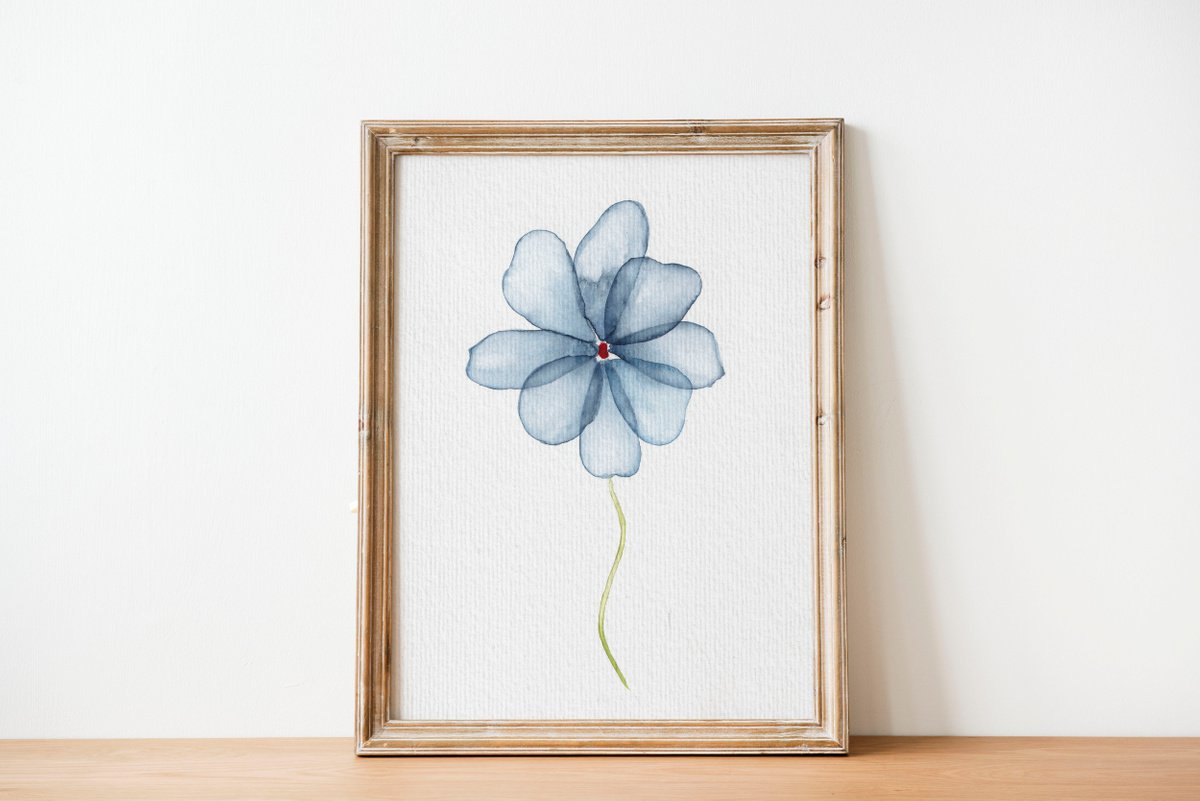 Blue flowers : r/Watercolor