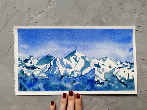 Moutain range painting