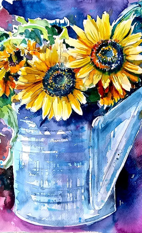 Sunflowers still life II by Kovács Anna Brigitta