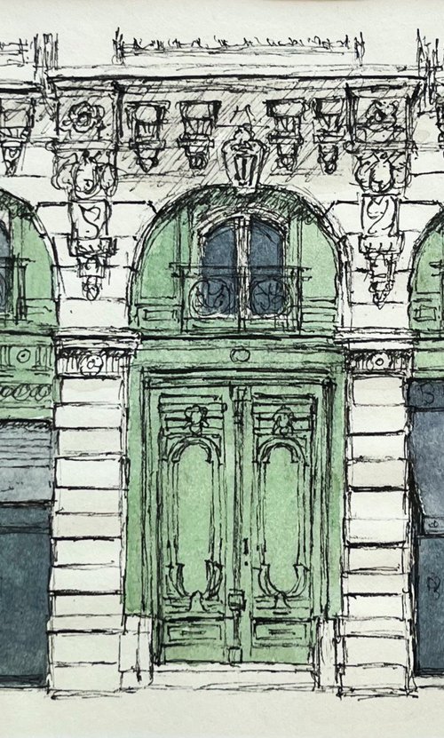 Green Doors, Narbonne by Michael Richards