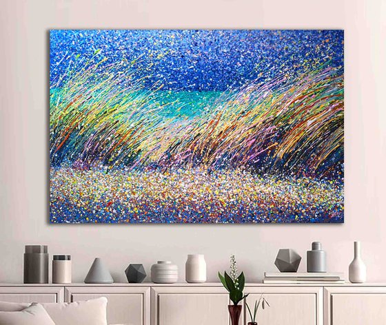 Large sea painting | Dune painting | Beach wall art | beach house art | Bedroom painting | Office Study painting
