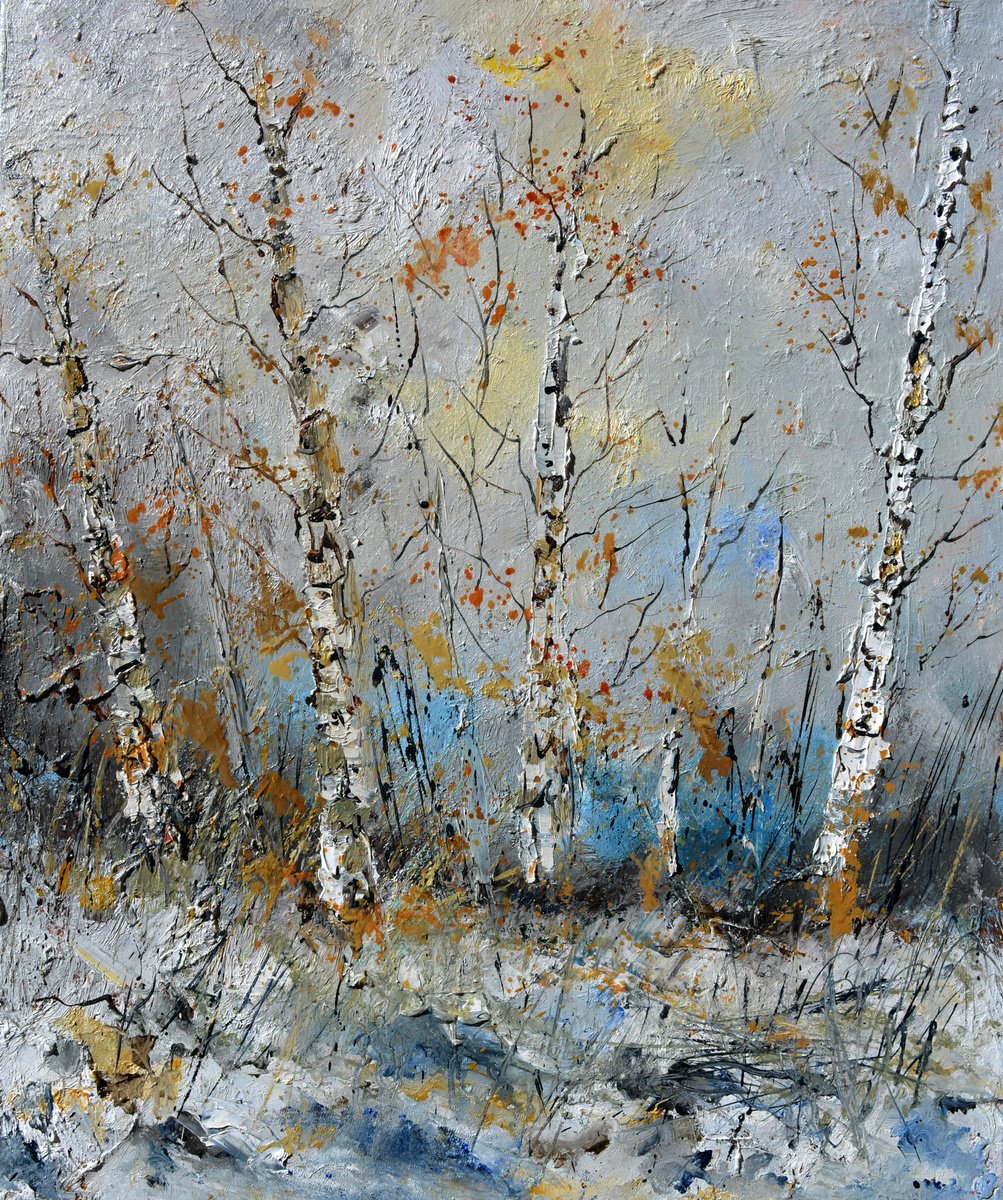 Aspen trees in winter by Pol Henry Ledent