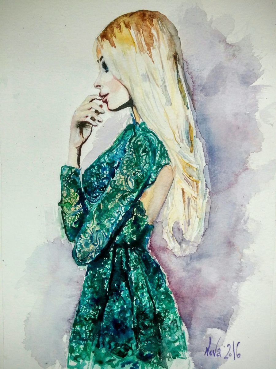 Green Lace by Jelena Nova