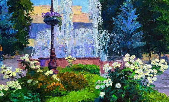 City Square with Fountains