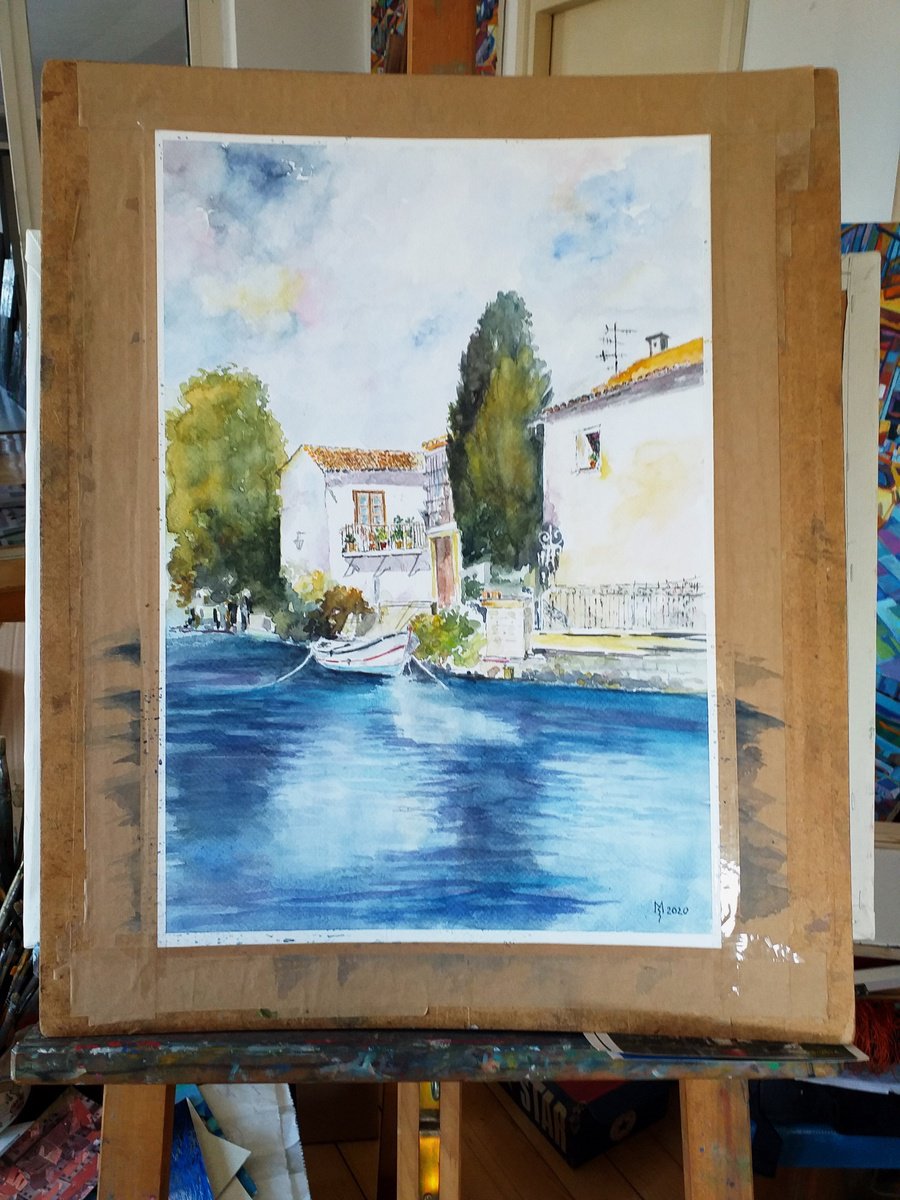 Impressionistic Watercolour , The Seascape By Zoran Mihajlovic Muza, 13 X 19, Artwork For Sale On Artfinder