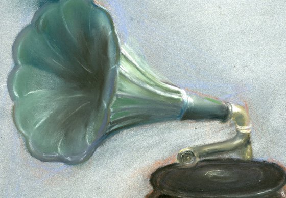Gramophone (pastel)