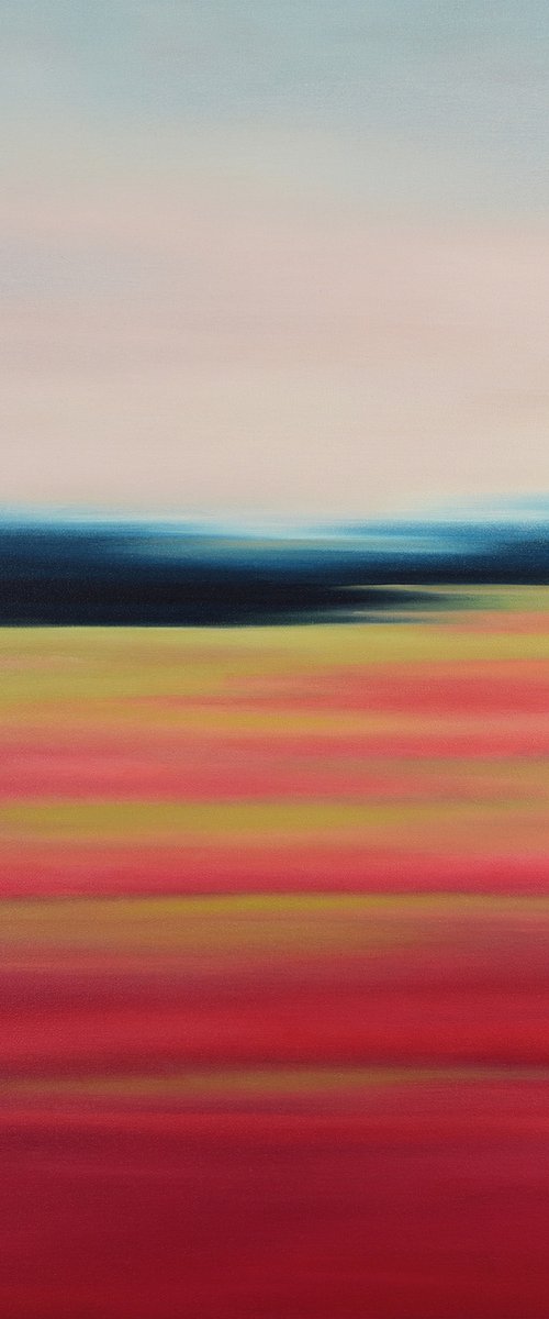 Flower Field - Colorful Abstract Landscape by Suzanne Vaughan