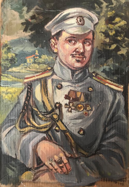 Portrait of an officer by Oleg and Alexander Litvinov