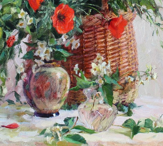 Still life with poppies
