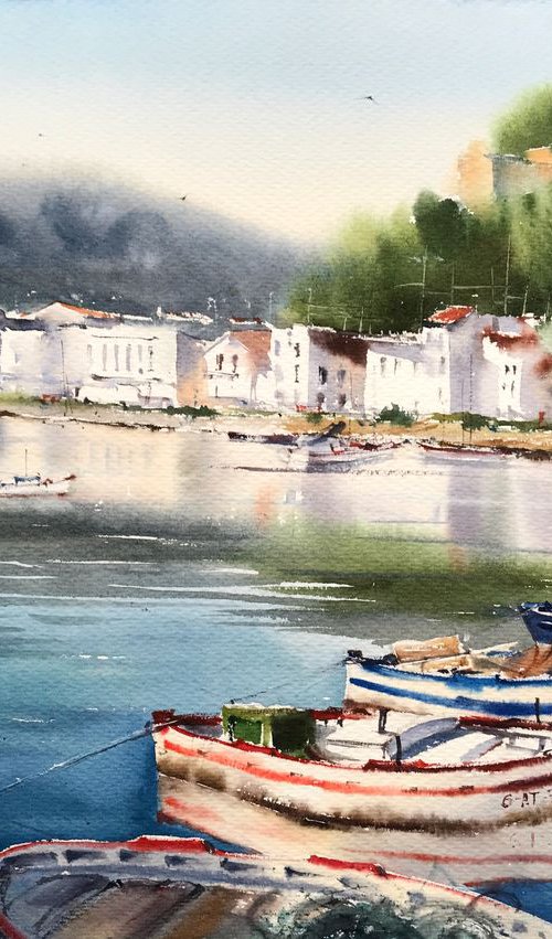 Moored boats - 2 by Eugenia Gorbacheva