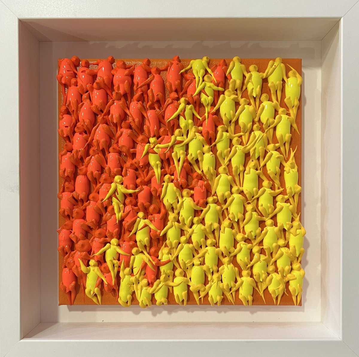 Abstract Portrait Acrylic Painting By Eka Peradze, 11 X 11, Freedom People Eka Peradze Art, Original Artwork