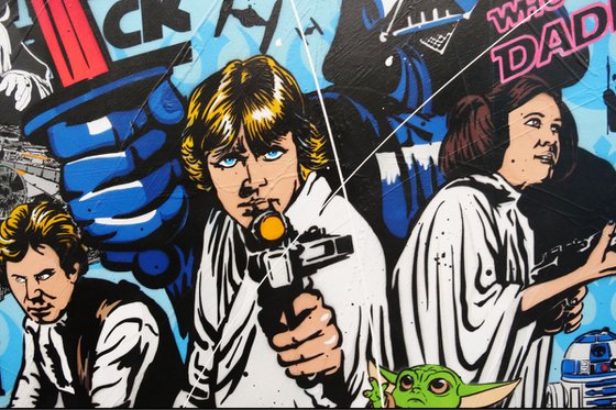 Skywalker 120cm x 100cm Textured Urban Pop Art