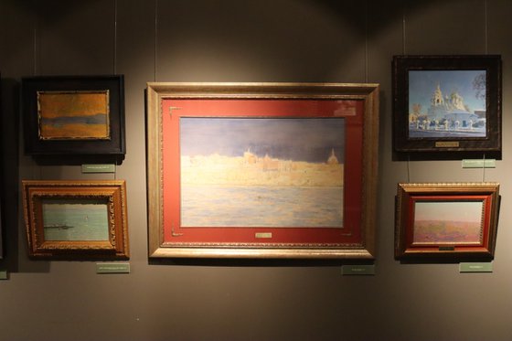 Sunset. The sea is calm. Bali. Crete. Greece