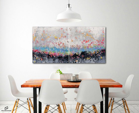 180x90cm. / abstract painting / Abstract 2174