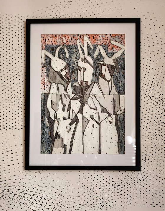 Brouillon III. White Rabbits Talking