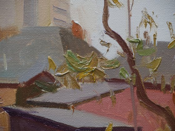 City in autumn