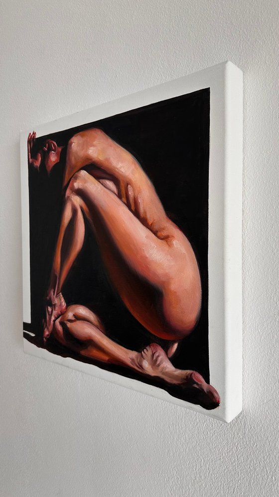 Within Myself - Female Nude in Black Space