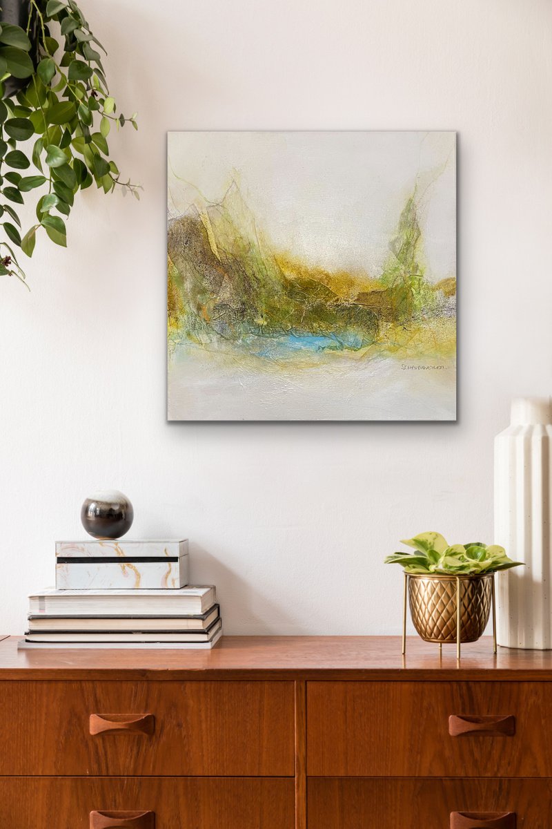  Happy Place Ii By Kirsten Schankweiler, 16 X 16, Artwork For Sale On Artfinder