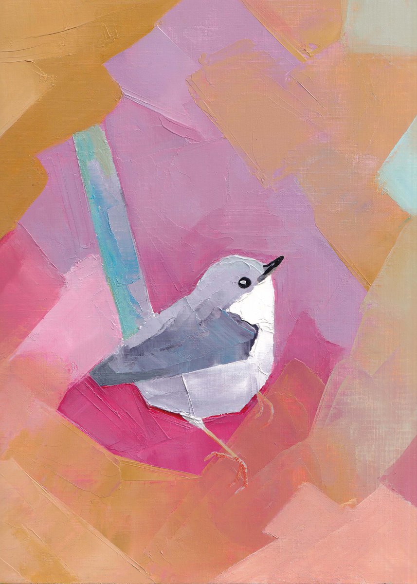 Bird in abstract world of nature #1 by Olha Gitman