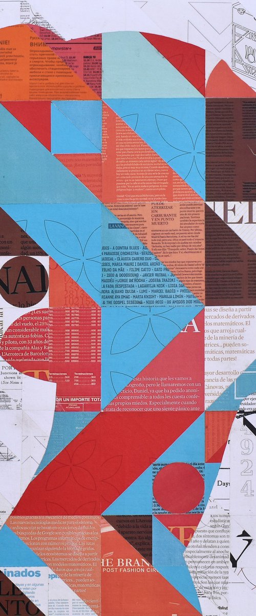 Collage_99_60x60 cm_Summer in Barcelona by Manel Villalonga