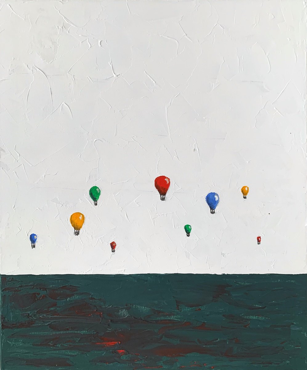 Colorful Air Balloons. By Vita Schagen, 20 X 24, Artwork For Sale On Artfinder