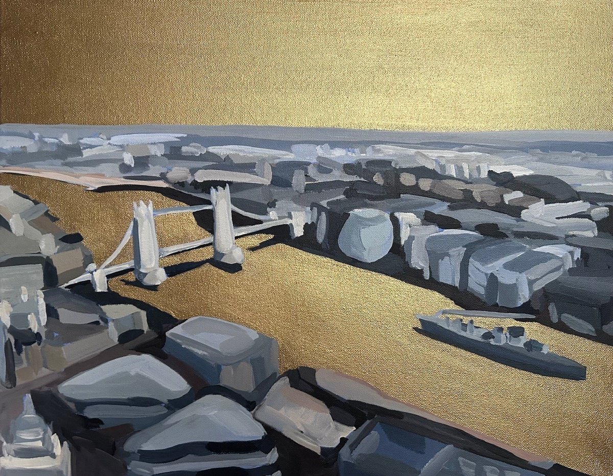Gilded Thames 7 By Sarah Adams, 20 X 16, Artwork For Sale On Artfinder