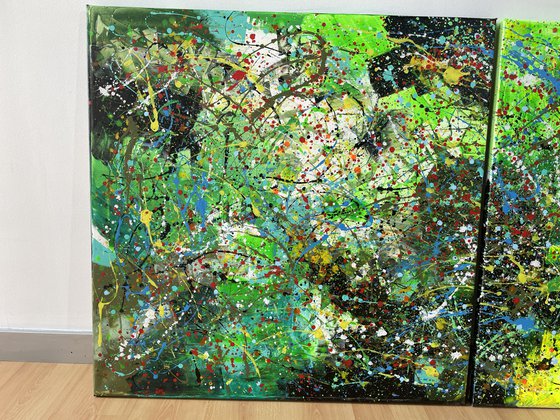 Diptych-Emerald Ethereal
