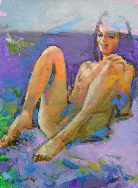 Acrylic  Painting on canvas "Nude"
