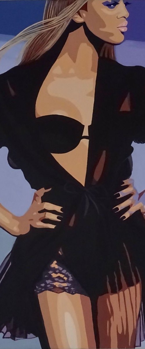 Sheer black dress by Penny Burton