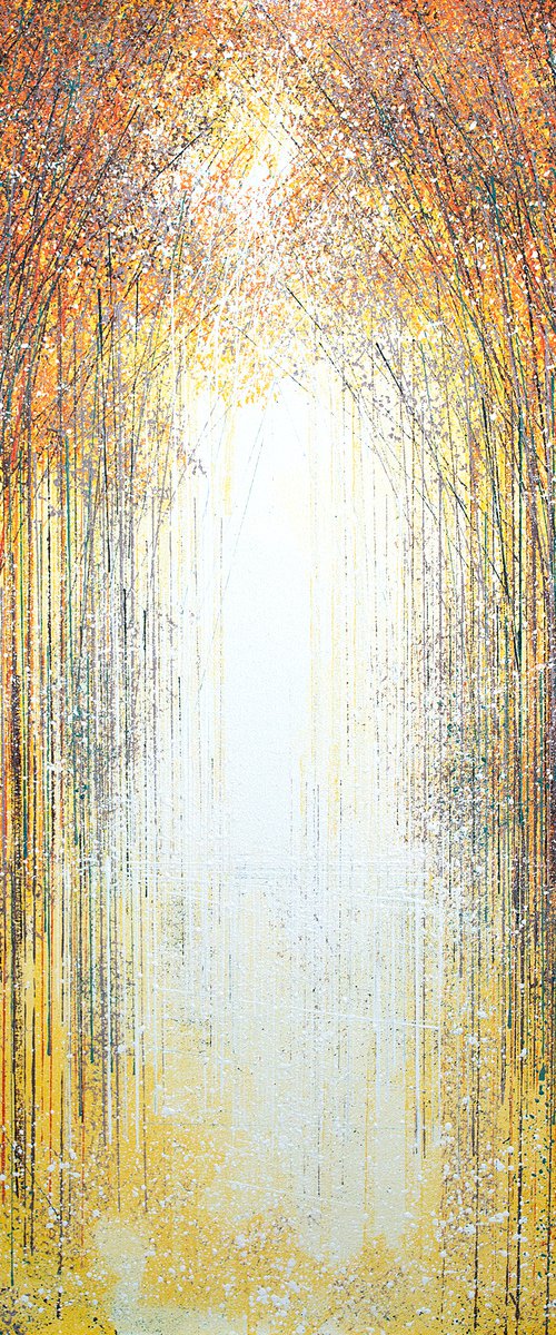 Autumn Trees By The Lake by Marc Todd