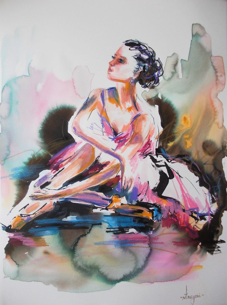 Ballerina Drawing Series by Antigoni Tziora