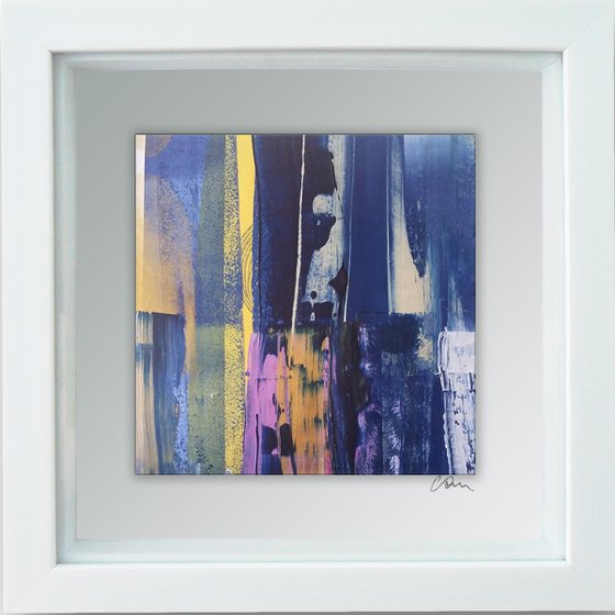 Framed ready to hang original abstract  - colours #20